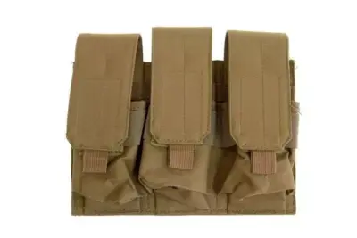 Potrójna ładownica na magazynki typu M4/M16 - tan - obrazek 4