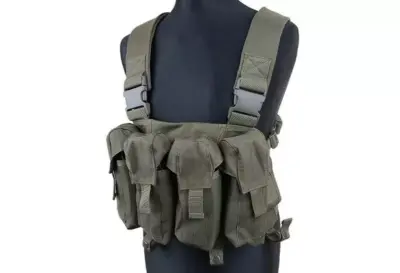 Kamizelka taktyczna typu Chest Rig - oliwkowa - obrazek 4