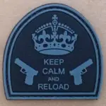 asgbox.pl - Naszywka - Keep Calm And Reload - Black