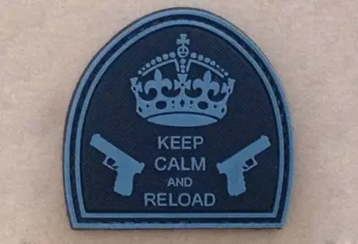 asgbox.pl - Naszywka - Keep Calm And Reload - Black