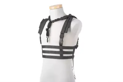 Kamizelka taktyczna Chest Rig typu Low Profile - Czarna - obrazek 3