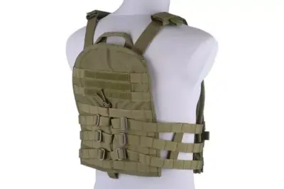 Kamizelka typu plate carrier z odpinanym panelem - oliwkowa - obrazek 4