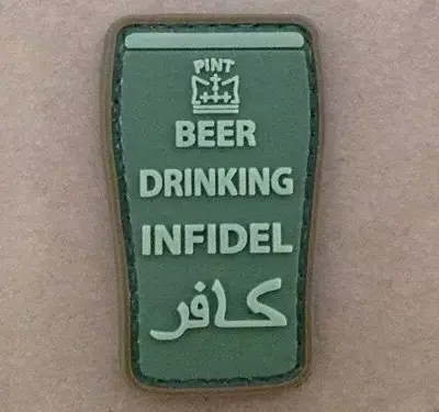 Alternative view of Naszywka 3D - Beer drinking infidel - Olive