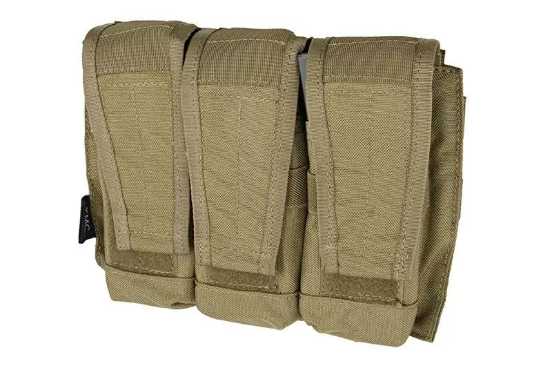 Potrójna ładownica typu AVS na magazynki M4/M16 - khaki TMC-19-007513-00 asgbox.pl asgbox.pl - Potrójna ładownica typu AVS na magazynki M4/M16 - khaki