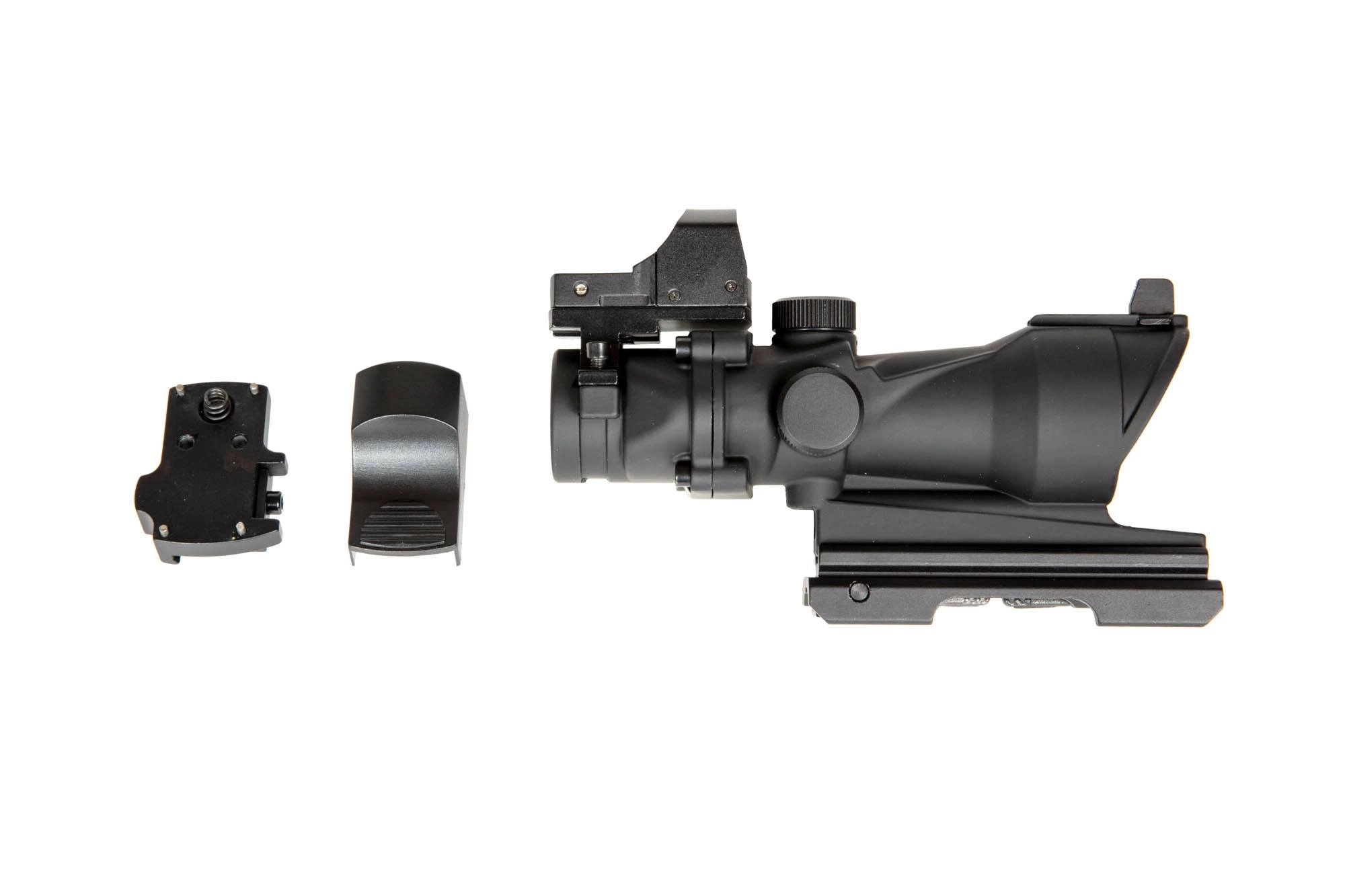 Replika lunety ACOG Style 4x32 z kolimatorem Mini Red Dot - czarna JJA-10-030705-00 asgbox.pl Replika lunety ACOG Style 4x32 z kolimatorem Mini Red Dot - czarna - obrazek 4