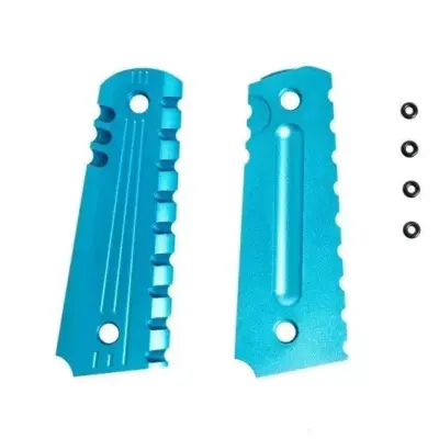 asgbox.pl - Aluminiowe okładziny chwytu do pistoletów typu Colt 1911 - niebieskie