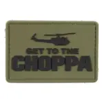 asgbox.pl - Naszywka 3D - Get to the Choppa - oliwkowa