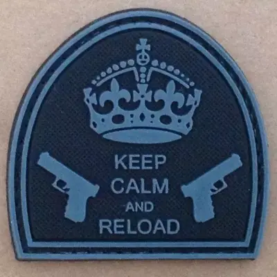 Alternative view of Naszywka - Keep Calm And Reload - Black