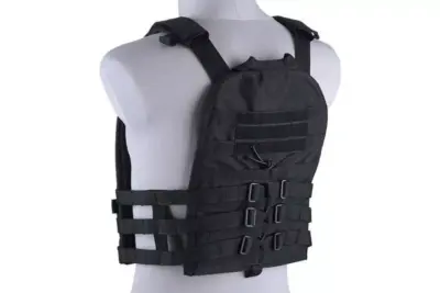 Kamizelka typu plate carrier z odpinanym panelem - czarna - obrazek 5