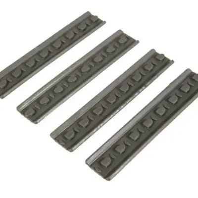 Alternative view of Zestaw 4 osłon na szyny KeyMod - oliwkowy