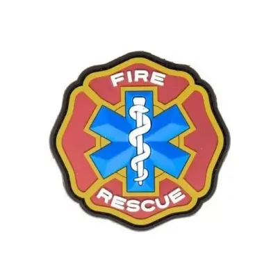 asgbox.pl - Naszywka Fire Rescue PVC - Full Color