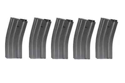 Zestaw 5 magazynków hi-cap 300 kulek do M4/M16 - szary - obrazek 3