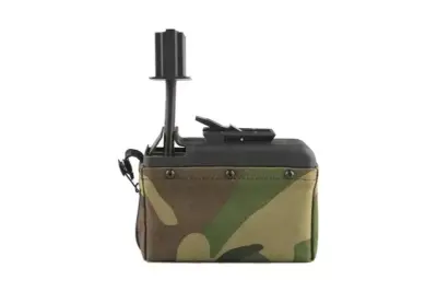 Magazynek pudełkowy 1500 kulek do repliki typu M249 - woodland - obrazek 2