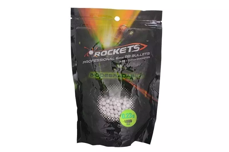 Kulki Rockets Professional BIO 0,23g - 1000 sztuk - białe ROC-16-010508-00 asgbox.pl asgbox.pl - Kulki Rockets Professional BIO 0