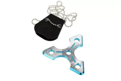 Naszyjnik/brelok shuriken - niebieski - obrazek 2