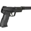 Replika pistoletu TM45 Tactical z tłumikiem - czarna OD-G-TMR-02-029071-00 asgbox.pl