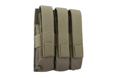 Potrójna ładownica na magazynki typu MP5 - oliwkowa - obrazek 3