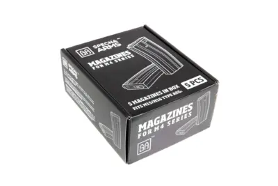Zestaw 5 magazynków mid-cap 100 kulek do M4/M16 - szary - obrazek 3