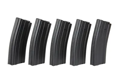 Zestaw 5 magazynków hi-cap 300 kulek do M4/M16 - czarny - obrazek 4