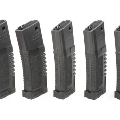 Zestaw 5 magazynków mid-cap PMG 140 kulek do do replik typu M4/M16 - czarny AMB-05-014749-00 asgbox.pl