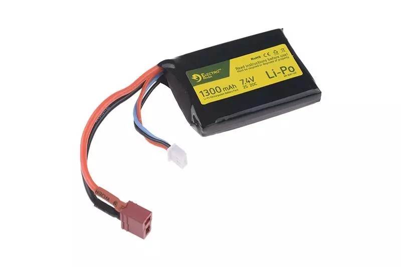 Akumulator LiPo 7.4V 1300mAh 1-modułowy 20/40C - T-Connect (Deans) OD-G-ELR-06-020774-00 asgbox.pl asgbox.pl - Akumulator LiPo 7.4V 1300mAh 1-modułowy 20/40C - T-Connect (Deans)