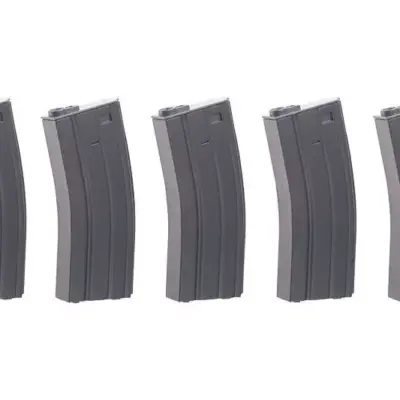 Zestaw 5 magazynków mid-cap na 70 kulek do M4/M16 - szary SPE-05-016308-00 asgbox.pl
