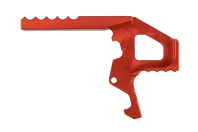 Powiększony chwyt dźwigni zamka CNC do replik M4/M16 - czerwony - obrazek 3