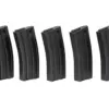 Zestaw 5 magazynków mid-cap na 140 kulek do replik M4/M16 - czarny OD-G-SPE-05-025503-00 asgbox.pl
