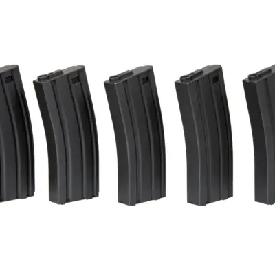 Alternative view of Zestaw 5 magazynków mid-cap na 140 kulek do replik M4/M16 - czarny