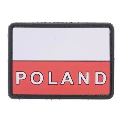 asgbox.pl - Naszywka 3D - Flaga Polski z napisem Poland