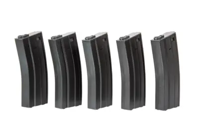 Zestaw 5 magazynków mid-cap 140 kulek do M4/M16 - szary - obrazek 4