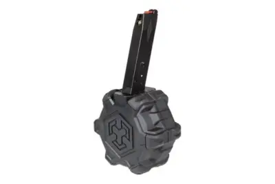 Bębnowy magazynek gazowy 350 kulek do replik Beretta / MB - czarny - obrazek 3