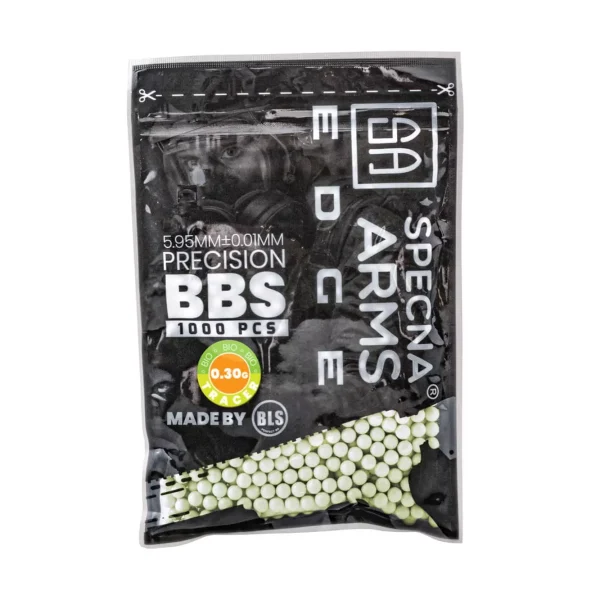 asgbox.pl - Kulki precyzyjne Specna Arms EDGE™ Tracer BIO 0.30g - 1000 szt - zielone