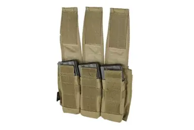 Potrójna ładownica typu AVS na magazynki M4/M16 - khaki - obrazek 2