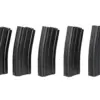Zestaw 5 magazynków mid-cap na 140 kulek do replik M4/M16 - czarny OD-G-SPE-05-025503-00 asgbox.pl