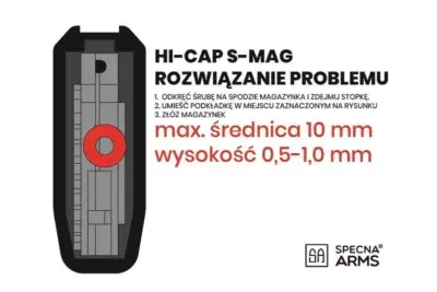 Zestaw 5 magazynków S-Mag Hi-Cap na 380 kulek - Tan - obrazek 5