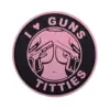 asgbox.pl - Naszywka 3D - I Love Guns Titties - różowa