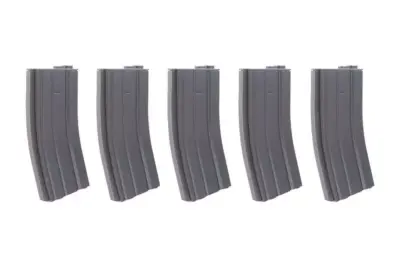 Zestaw 5 magazynków mid-cap na 70 kulek do M4/M16 - szary - obrazek 4