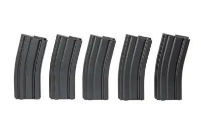 Zestaw 5 magazynków mid-cap na 140 kulek do replik M4/M16 - czarny - obrazek 4