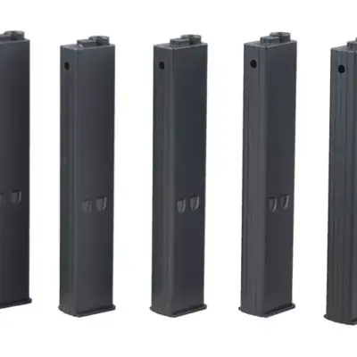 Zestaw 5 magazynków 9mm do replik typu AR-15 - czarny AMB-05-020149-00 asgbox.pl