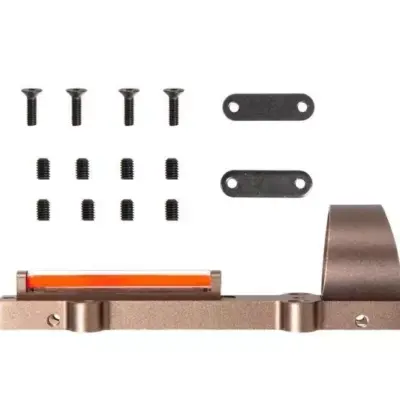 Replika celownika kolimatorowego 1X28 Fiber Red Circle do strzelby - Dark Earth AMO-10-024288-00 asgbox.pl