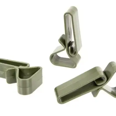 asgbox.pl - Zestaw 3 polimerowych klamer do oporządzenia - Olive Drab