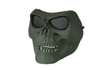 Maska  na twarz Skull Style - oliwkowa - obrazek 4