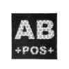 Naszywka IR z grupą krwi: AB POS OD-G-KAM-30-002093-00 asgbox.pl