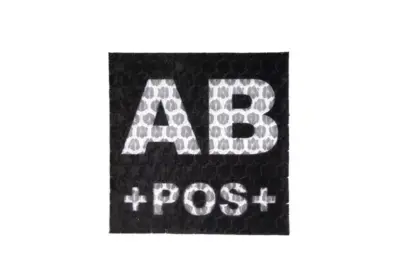 Naszywka IR z grupą krwi: AB POS - obrazek 3