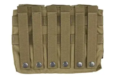 Potrójna ładownica typu AVS na magazynki M4/M16 - khaki - obrazek 3
