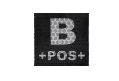 Naszywka IR z grupą krwi: B POS - obrazek 3
