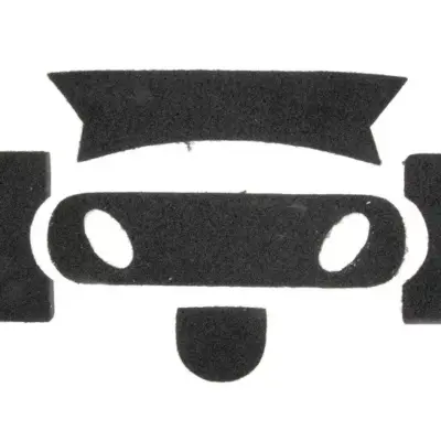 Alternative view of Zestaw rzepów do hełmu typu PJ - czarny