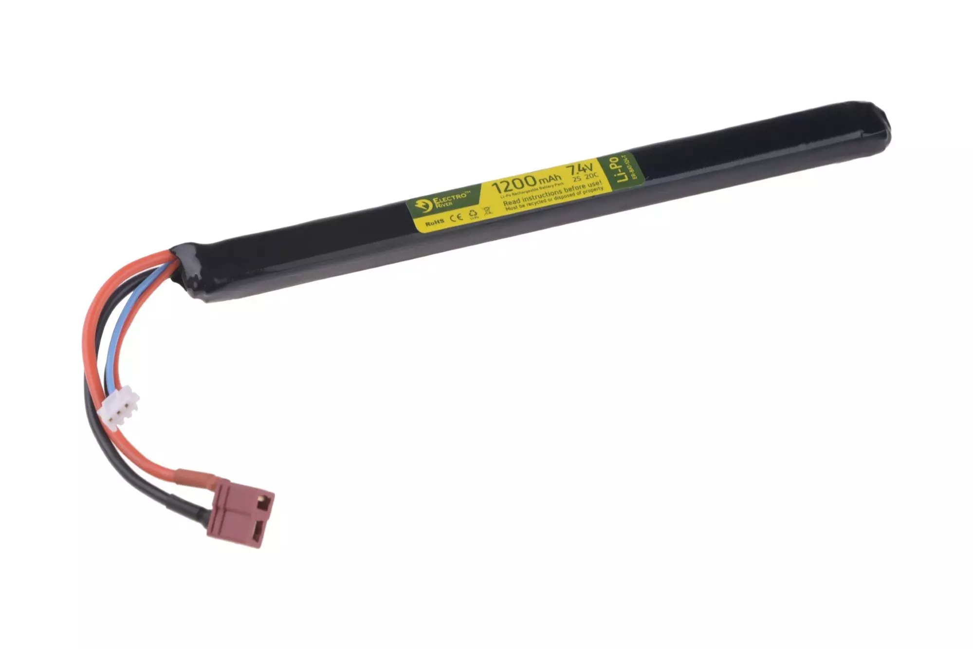 Akumulator LiPo 7,4V 1200mAh 20/40C; pod pokrywę replik AK -T-Connect (Deans) OD-G-ELR-06-020775-00 asgbox.pl asgbox.pl - Akumulator LiPo 7