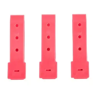 Alternative view of Zestaw 3 polimerowych klamer 3" - różowy